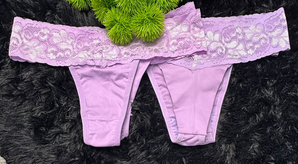 Tanga en Dentelle Tissu Double