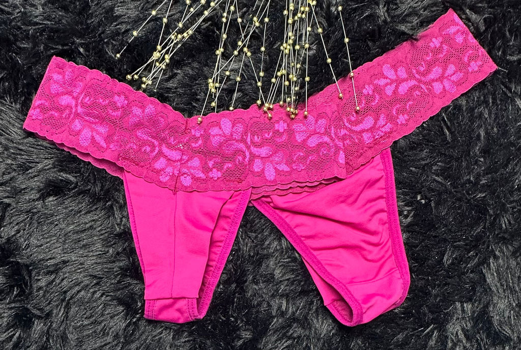 Tanga en Dentelle Tissu Double