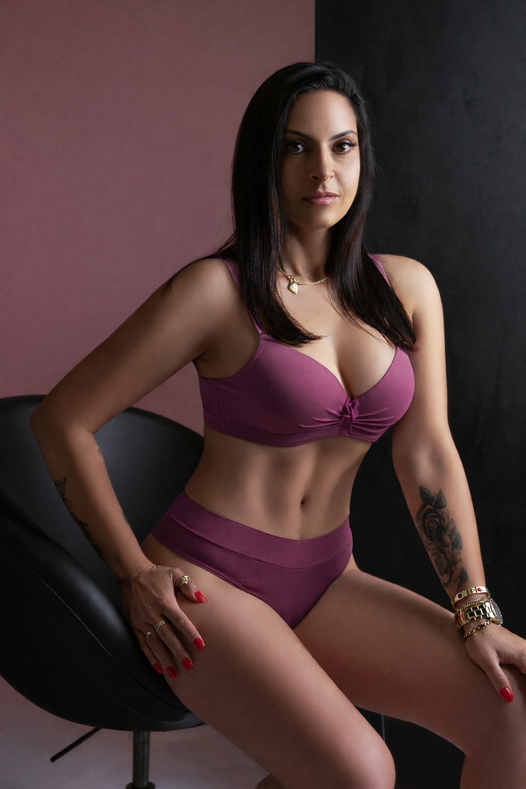 Ensemble de lingerie Uni (double en coton)